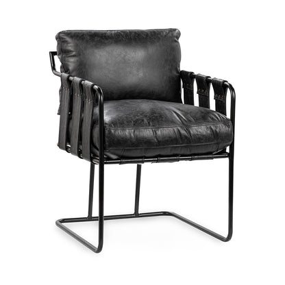 Rustic Shadow Top Grain Leather Dining Chair Strapling Dining Chair Collection