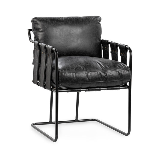 Rustic Shadow Top Grain Leather Dining Chair Strapling Dining Chair Collection