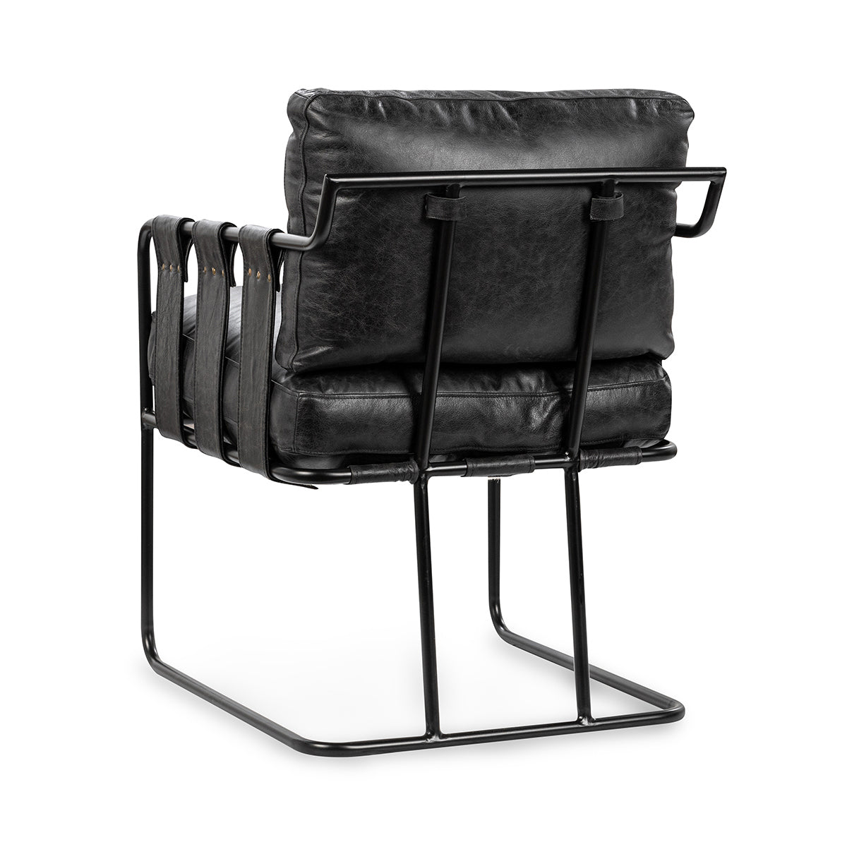 Rustic Shadow Top Grain Leather Dining Chair Strapling Dining Chair Collection