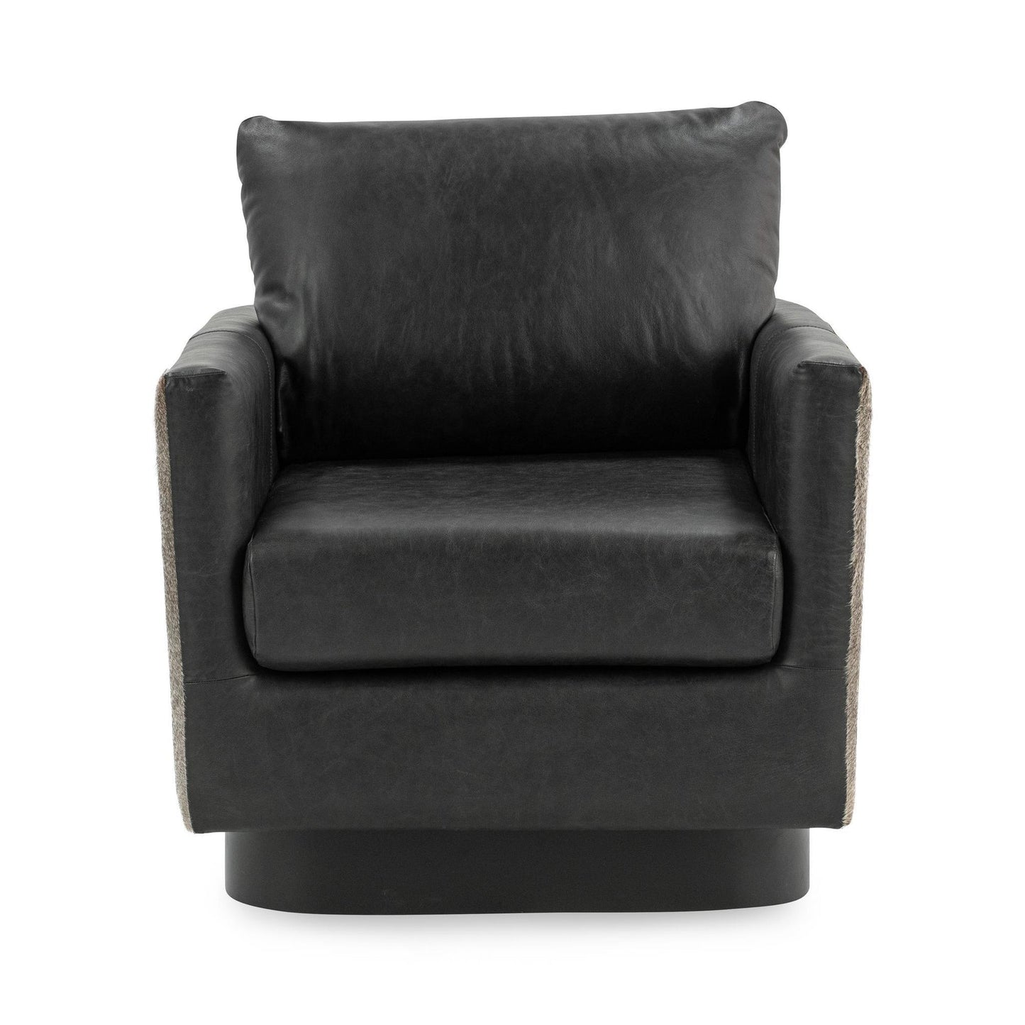 Rustic Shadow Top Grain Leather Accent Chair Lathe Accent Chair Collection