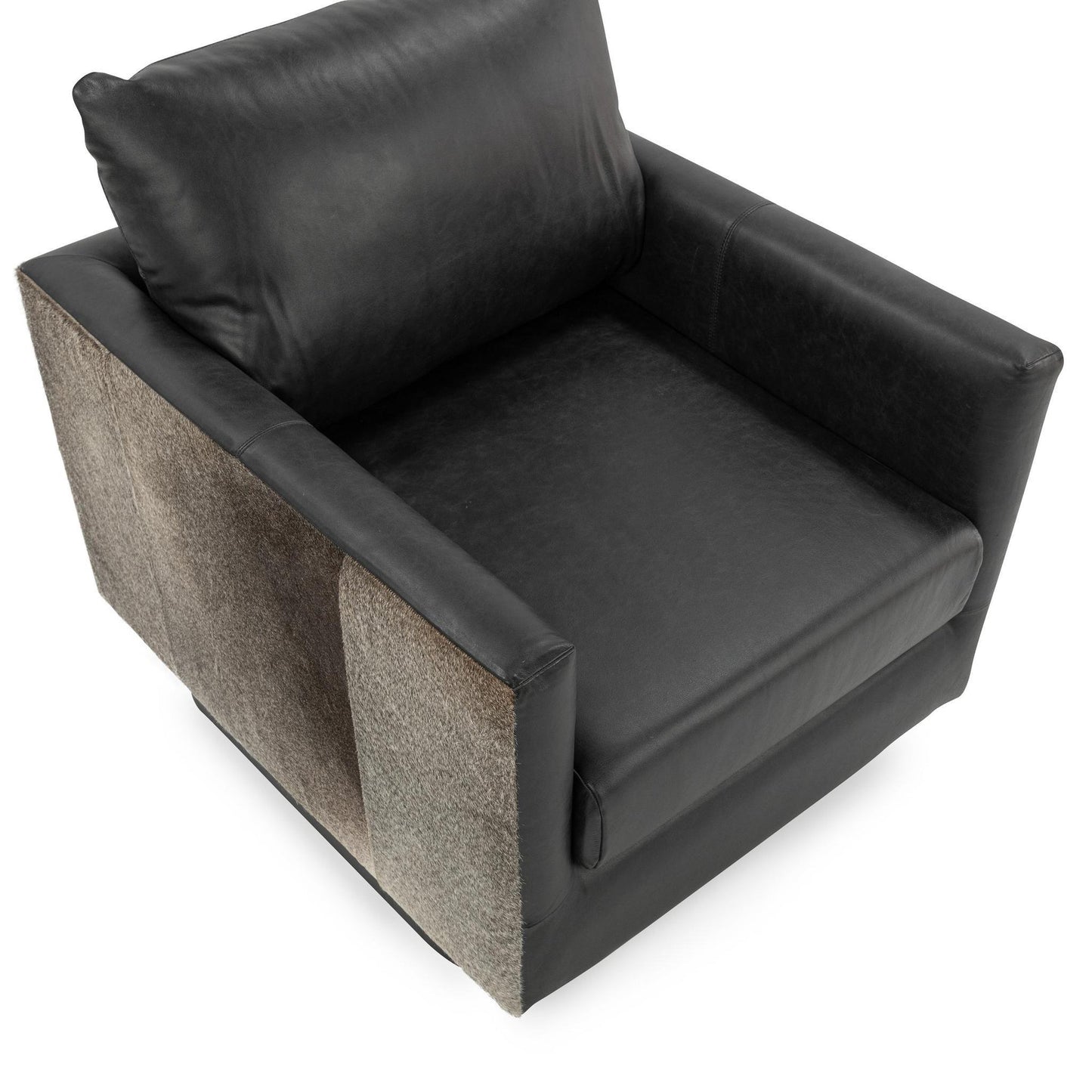Rustic Shadow Top Grain Leather Accent Chair Lathe Accent Chair Collection