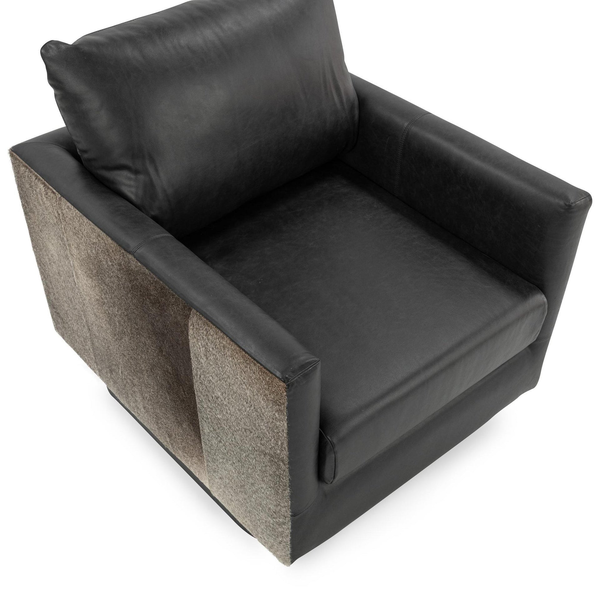 Rustic Shadow Top Grain Leather Accent Chair Lathe Accent Chair Collection