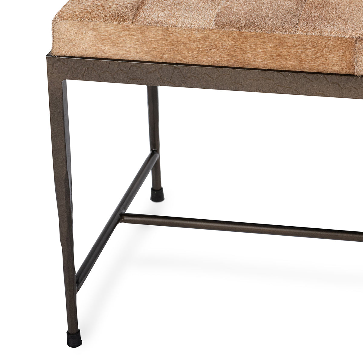 Canyon Sand Hair on Hide Accent Benche Achen Accent Bench Collection