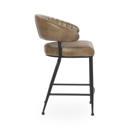 Tuscany Chestnut Top Grain Leather Bar & Counter Stool Umbria Counter Stool Collection