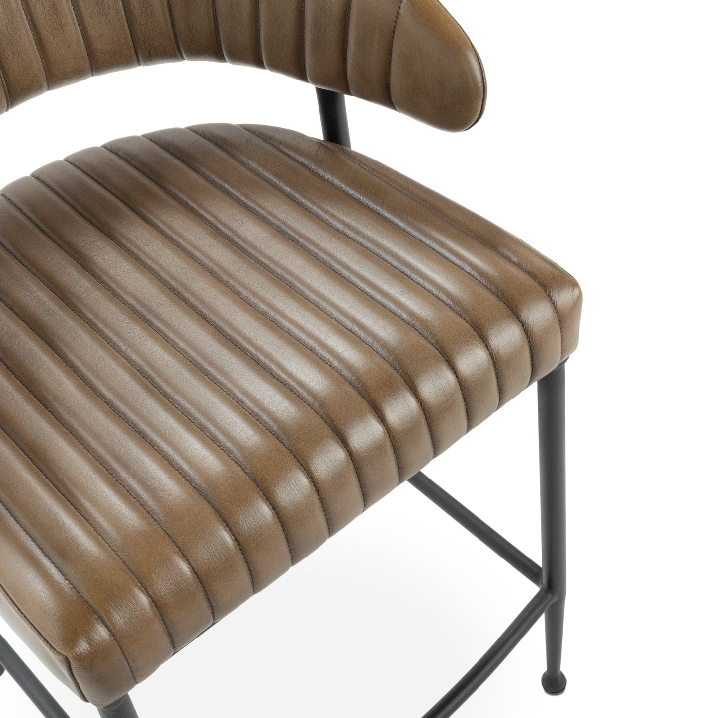 Tuscany Chestnut Top Grain Leather Bar & Counter Stool Umbria Counter Stool Collection