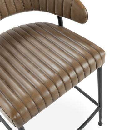 Tuscany Chestnut Top Grain Leather Bar & Counter Stool Umbria Counter Stool Collection
