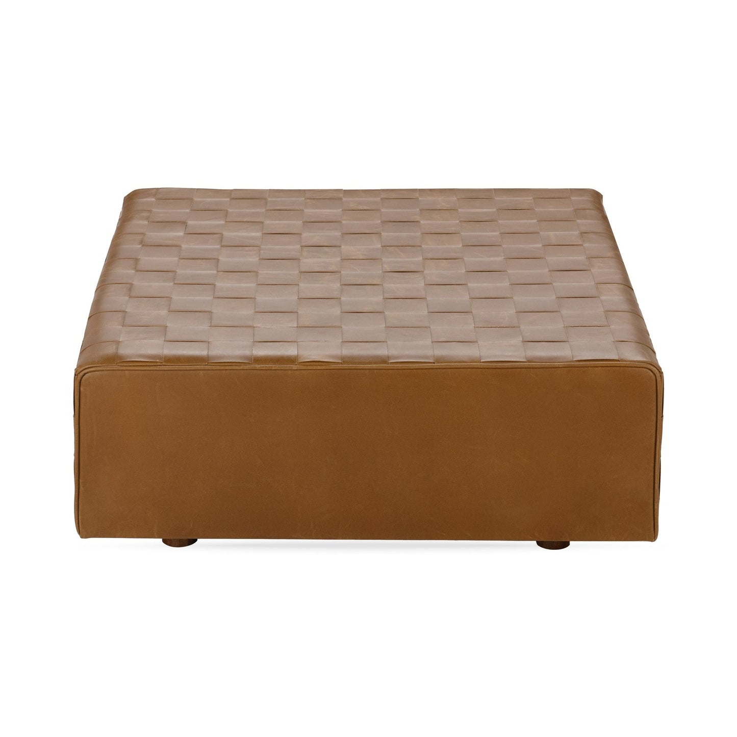 Autum Maple Top Grain Leather Ottomans & Stool Aristo Square Ottoman Collection