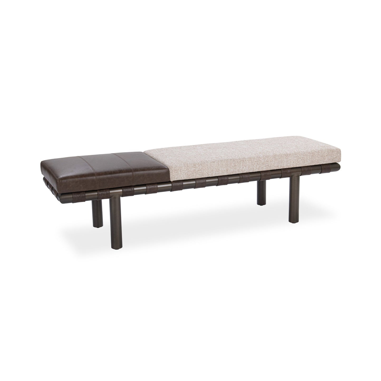 Cocoa Latte 100% Polyester Accent Benche Brooklyn Accent Bench Collection