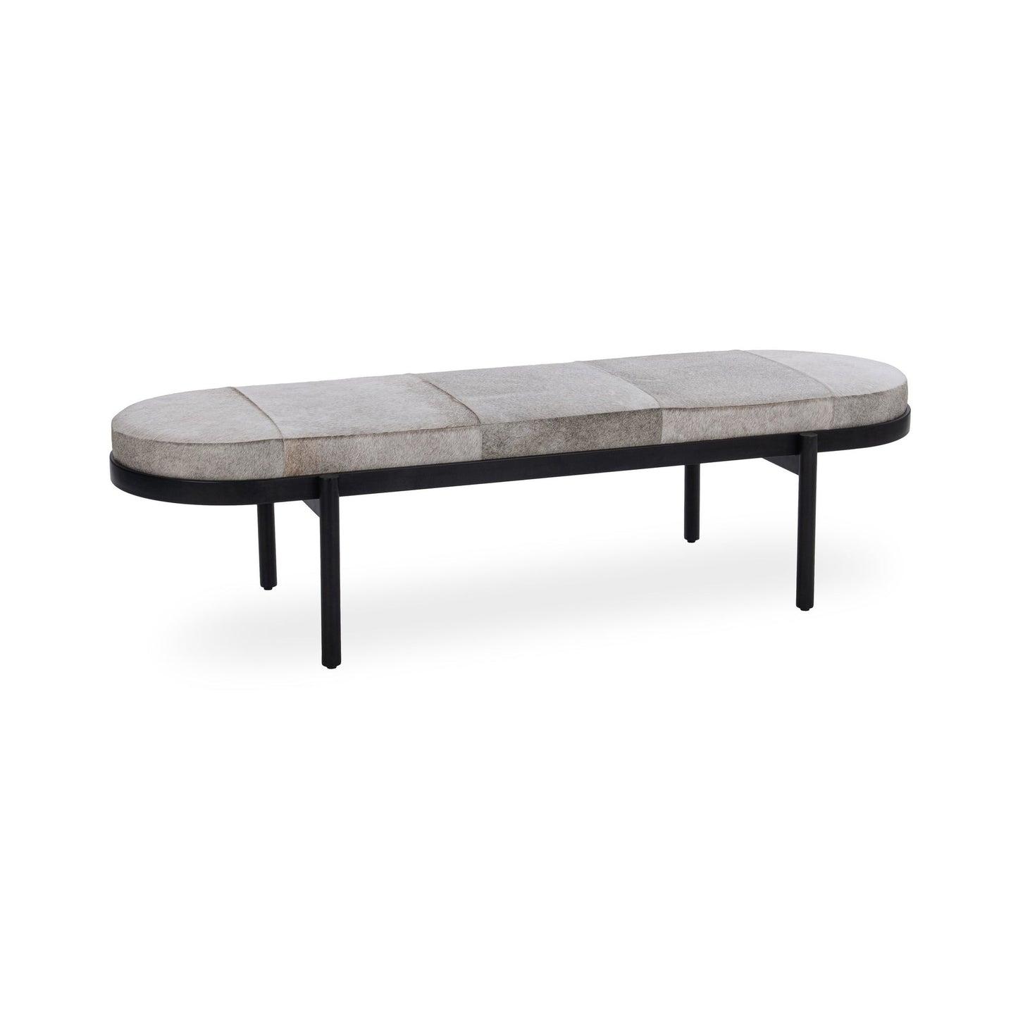 Sparrow Gray Hair on Hide Accent Benche Evelyn Accent Bench Collection