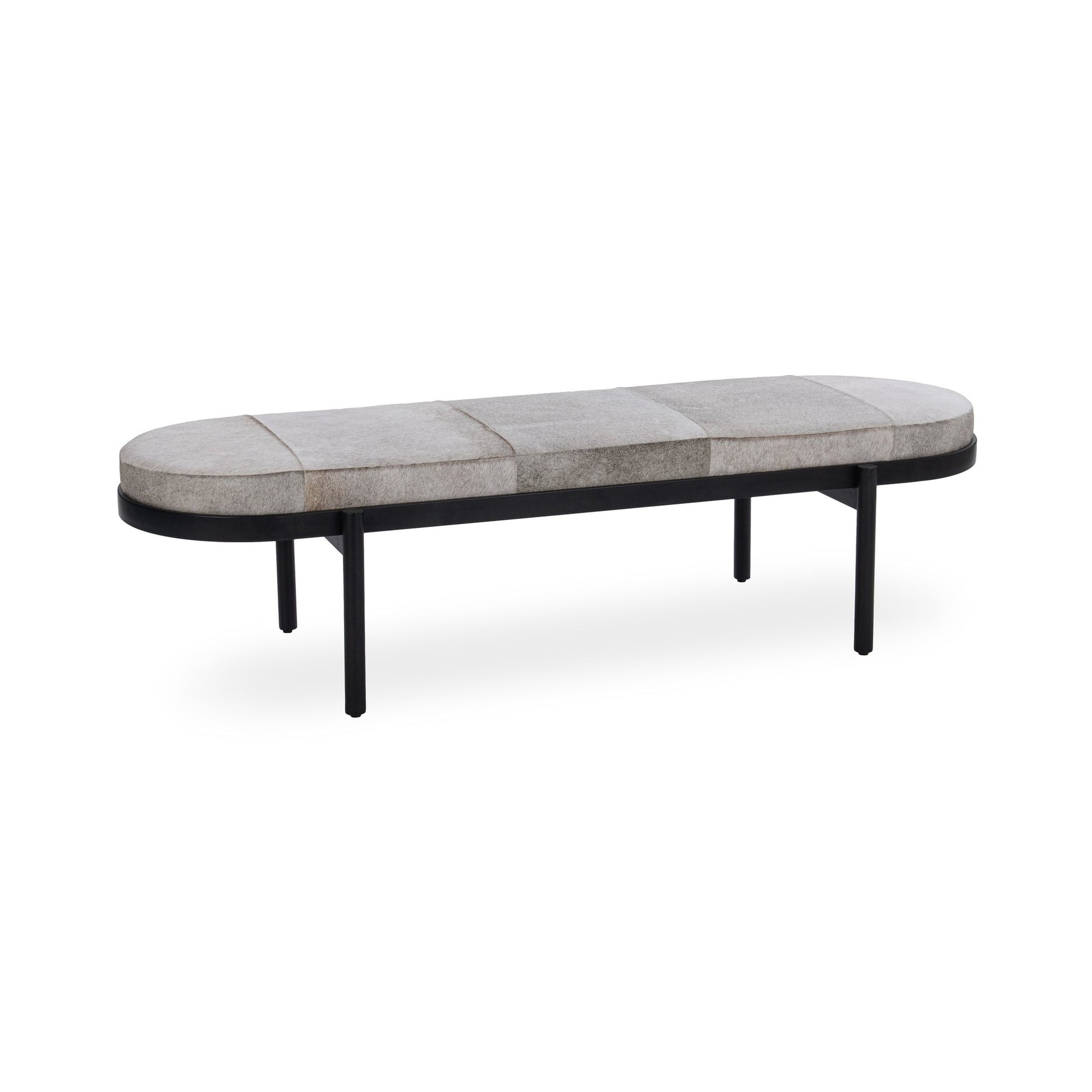 Sparrow Gray Hair on Hide Accent Benche Evelyn Accent Bench Collection