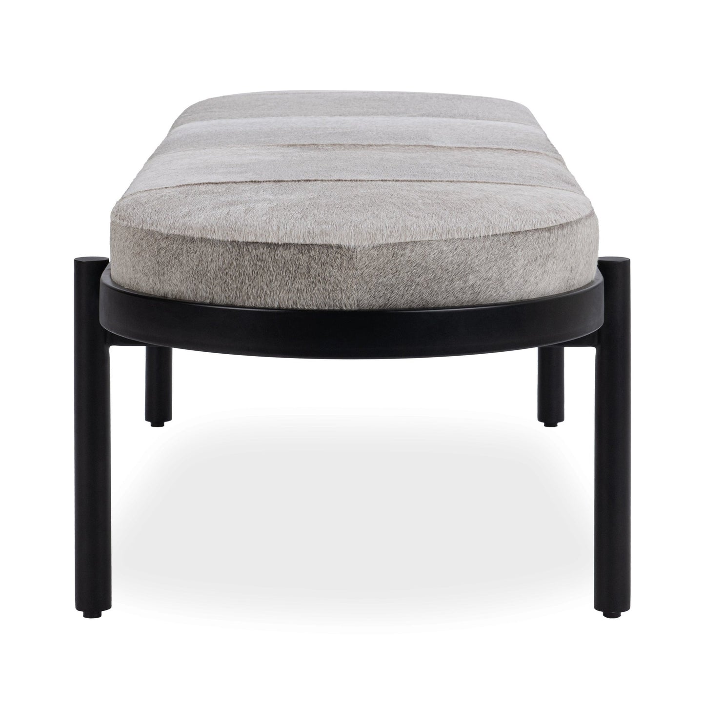 Sparrow Gray Hair on Hide Accent Benche Evelyn Accent Bench Collection