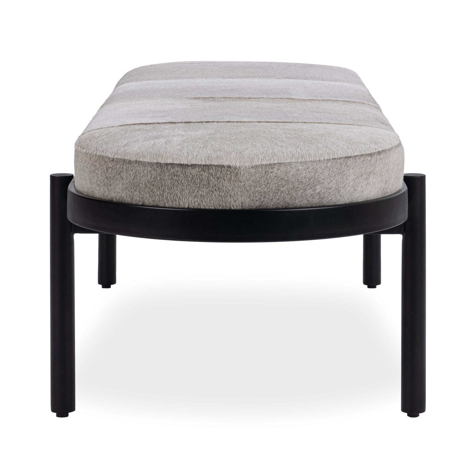 Sparrow Gray Hair on Hide Accent Benche Evelyn Accent Bench Collection