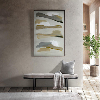 Sparrow Gray Hair on Hide Accent Benche Evelyn Accent Bench Collection