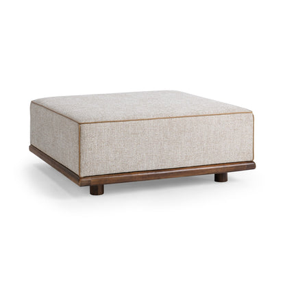 Latte 100% Polyester Ottomans & Stool Ellerie Ottoman Collection