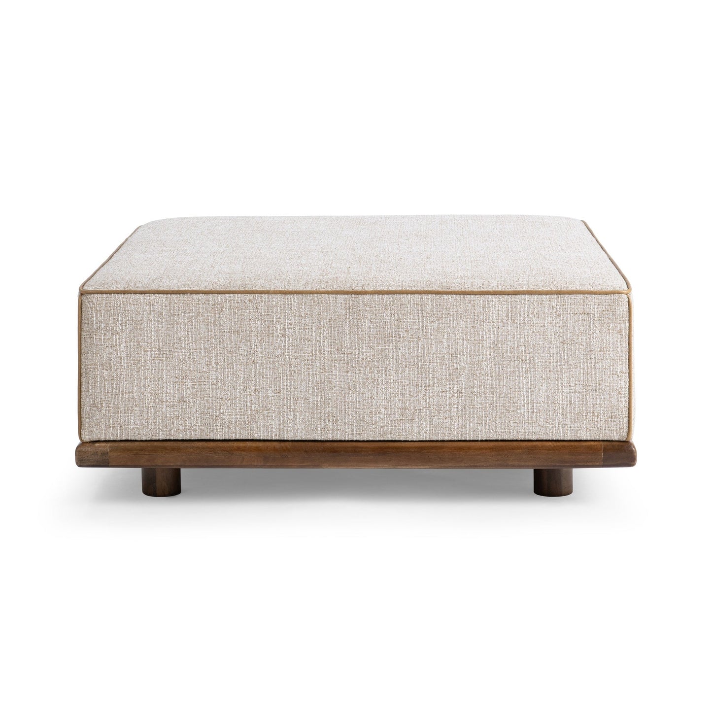 Latte 100% Polyester Ottomans & Stool Ellerie Ottoman Collection