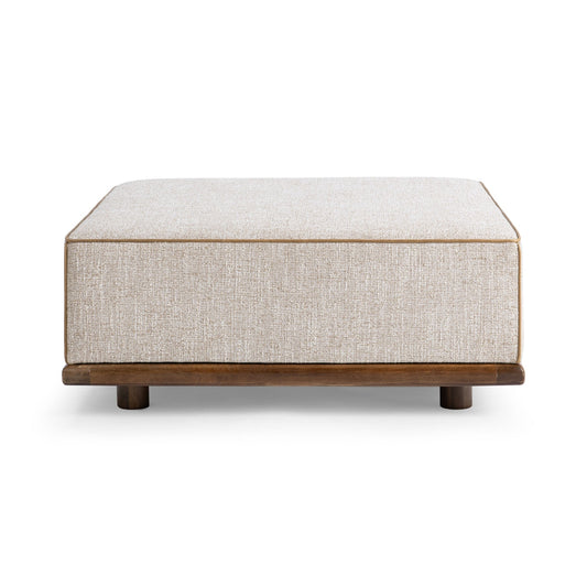 Latte 100% Polyester Ottomans & Stool Ellerie Ottoman Collection