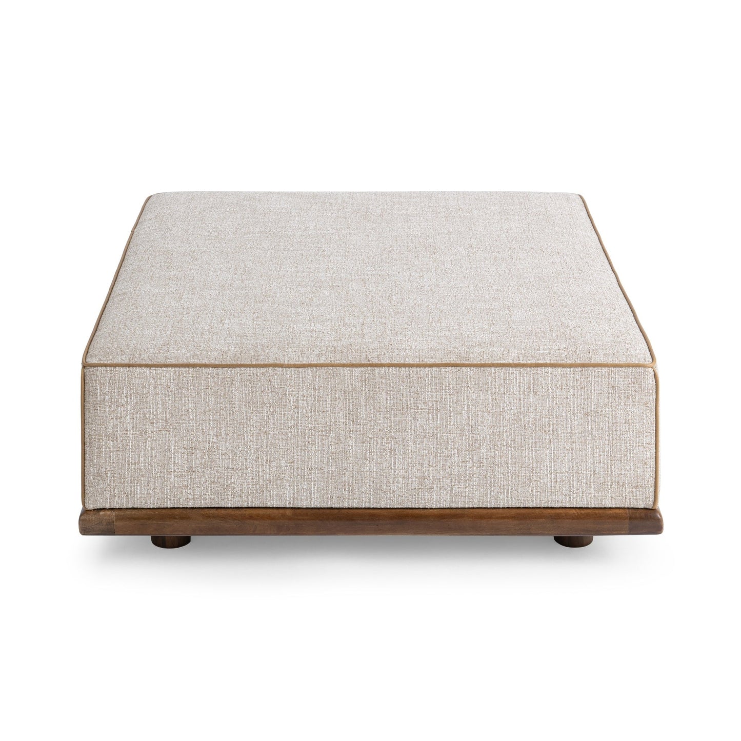 Latte 100% Polyester Ottomans & Stool Ellerie Ottoman Collection