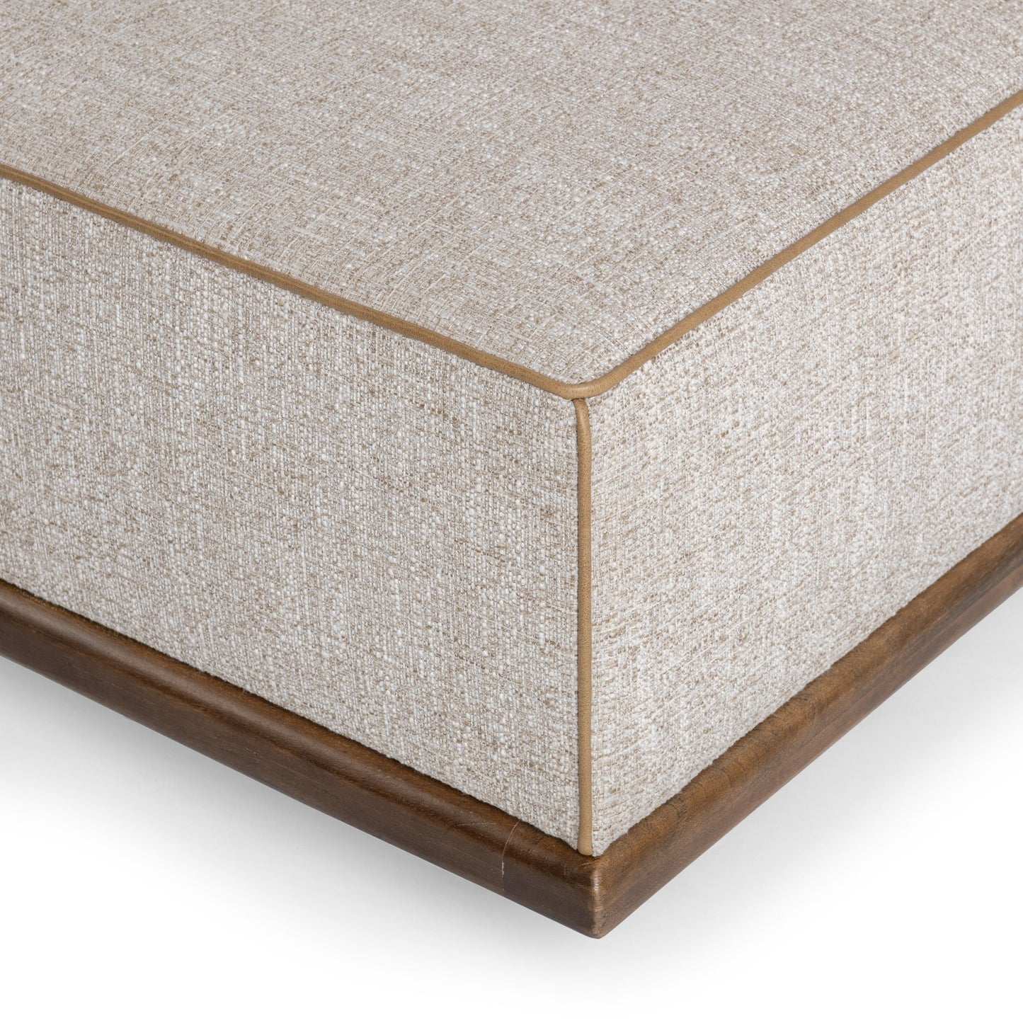 Latte 100% Polyester Ottomans & Stool Ellerie Ottoman Collection