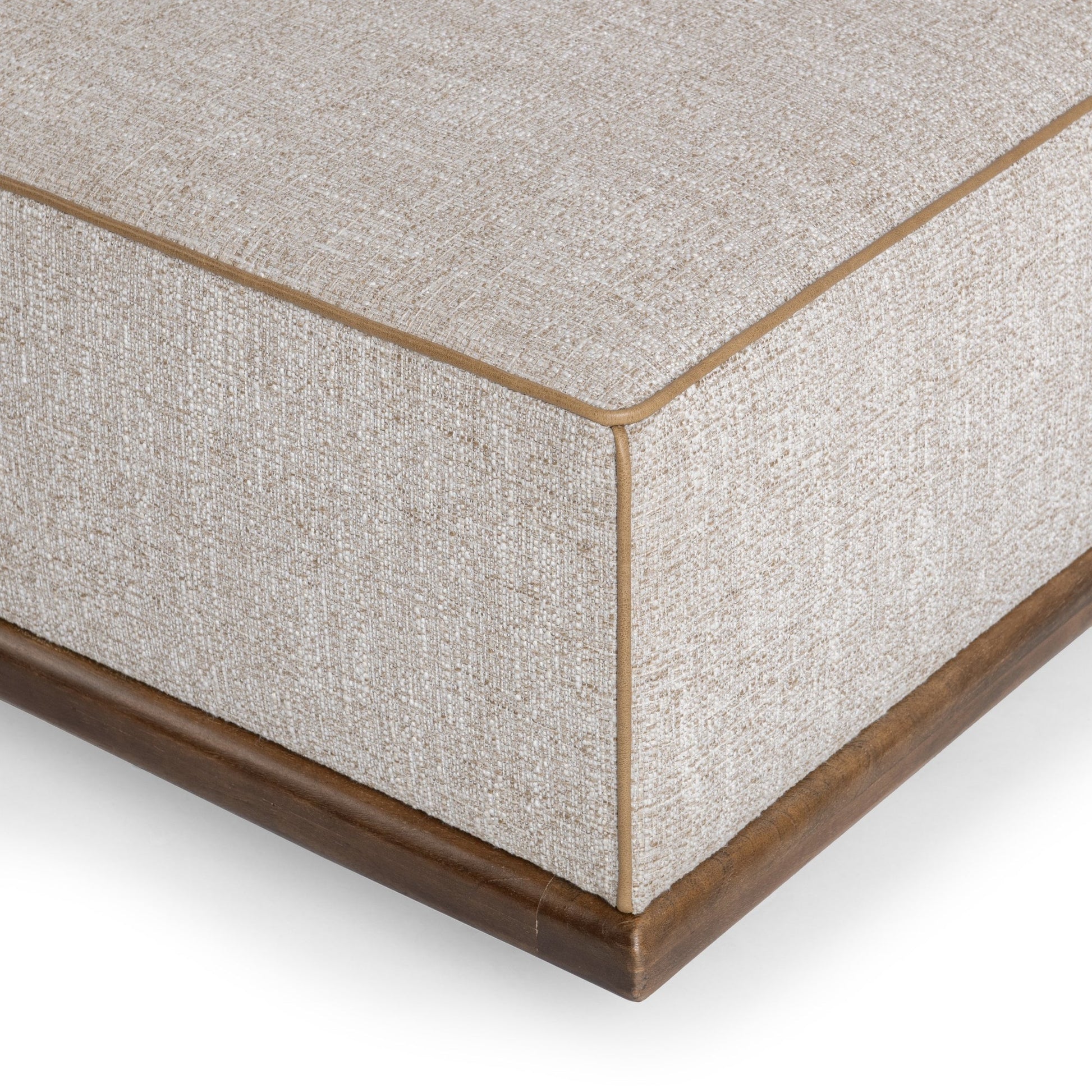 Latte 100% Polyester Ottomans & Stool Ellerie Ottoman Collection