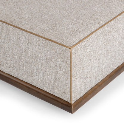 Latte 100% Polyester Ottomans & Stool Ellerie Ottoman Collection