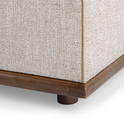 Latte 100% Polyester Ottomans & Stool Ellerie Ottoman Collection