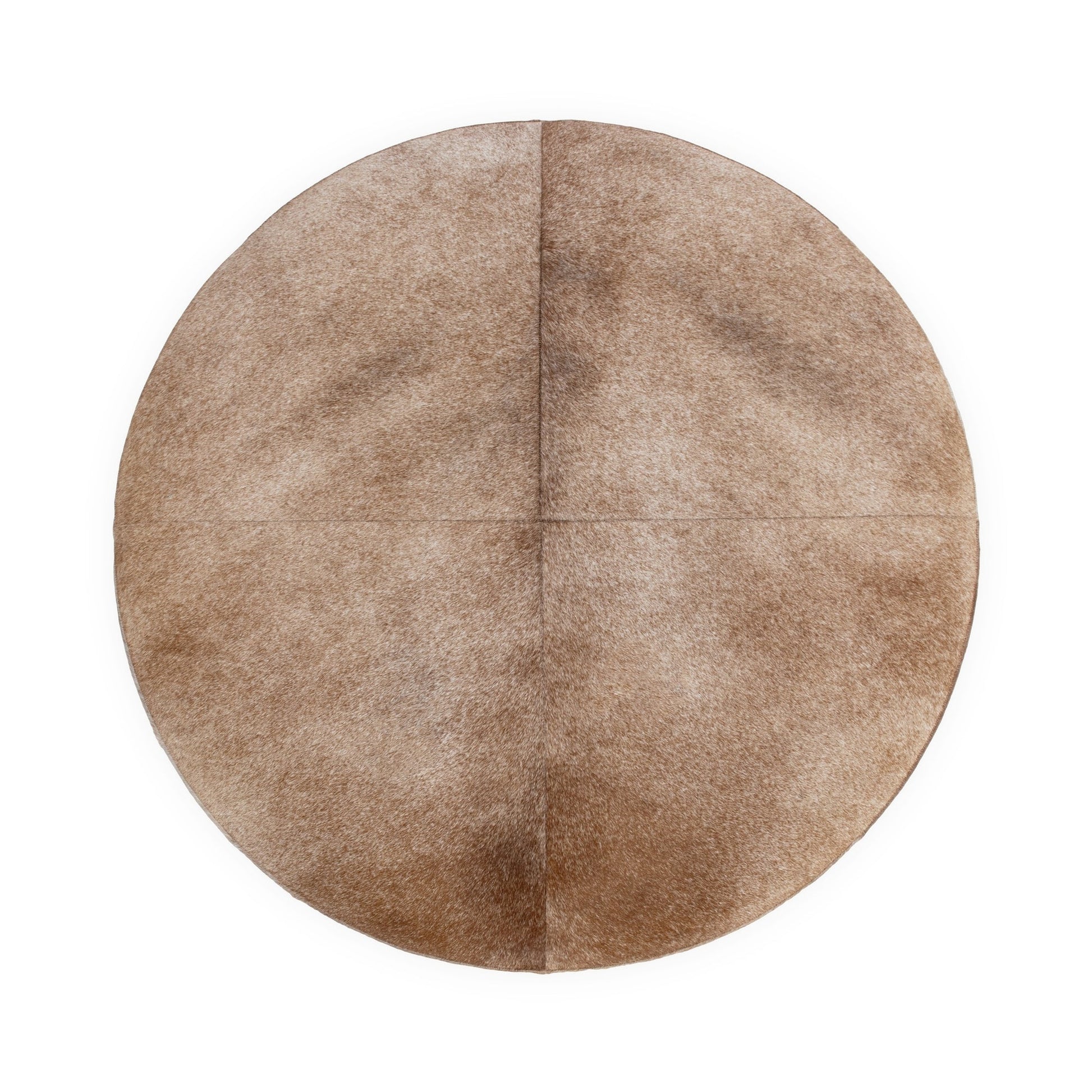 Canyon Dust Hair on Hide Ottomans & Stool Andre Round Ottoman Collection