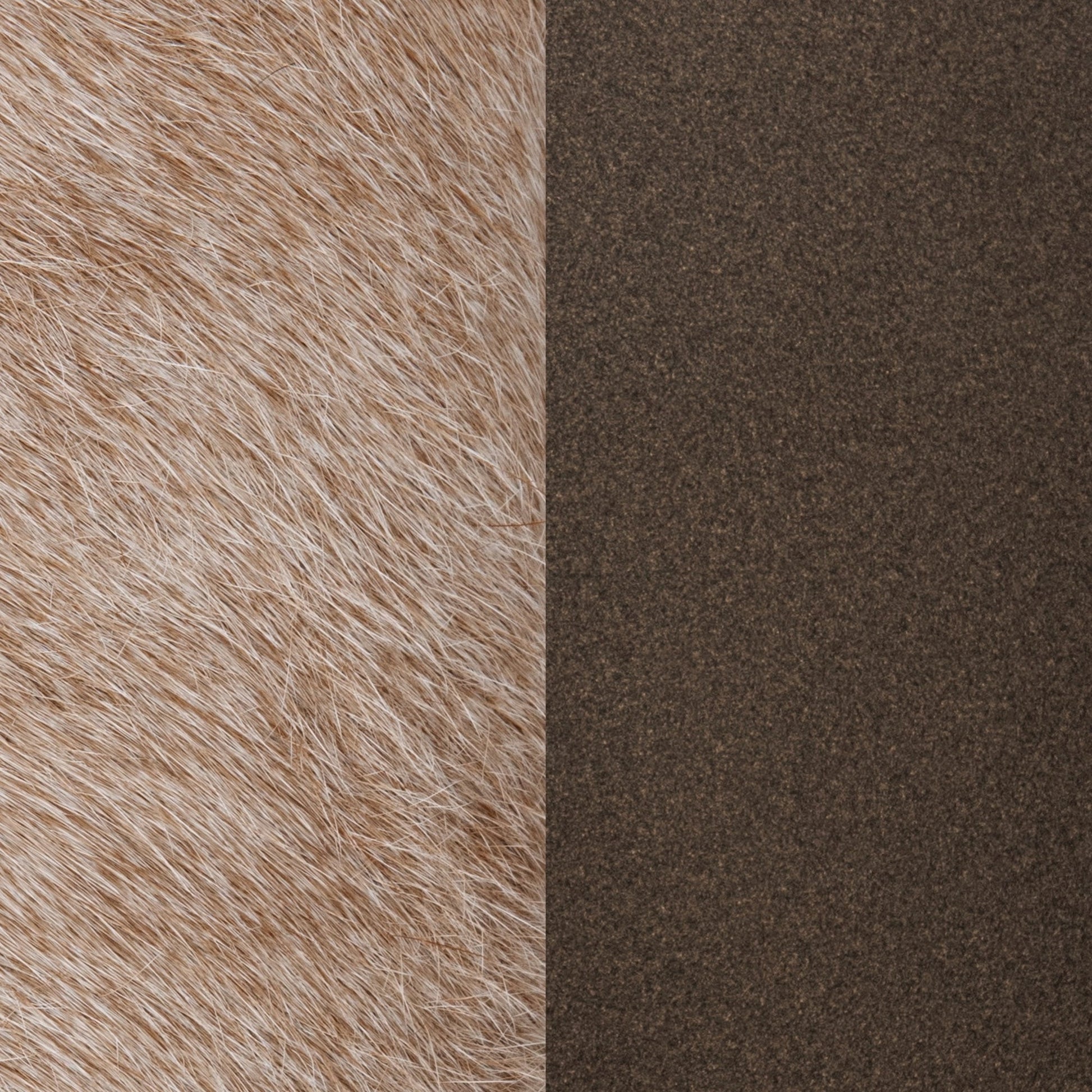 Canyon Dust Hair on Hide Ottomans & Stool Andre Round Ottoman Collection