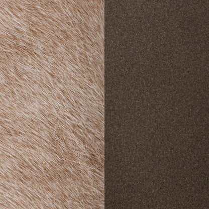 Canyon Dust Hair on Hide Ottomans & Stool Andre Round Ottoman Collection