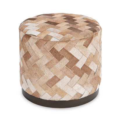 Canyon Dust Hair and Hide Ottomans & Stool Sasha Ottoman Collection