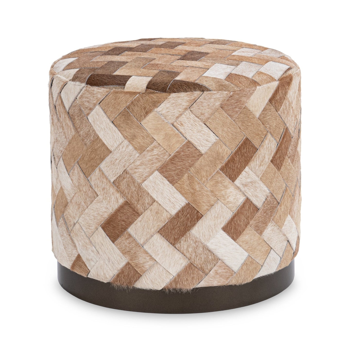 Canyon Dust Hair and Hide Ottomans & Stool Sasha Ottoman Collection