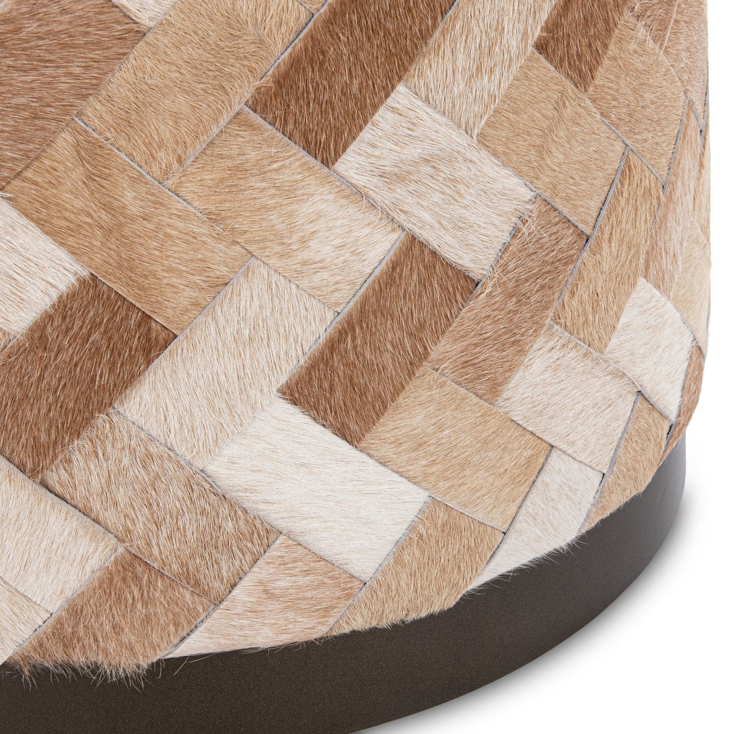 Canyon Dust Hair and Hide Ottomans & Stool Sasha Ottoman Collection