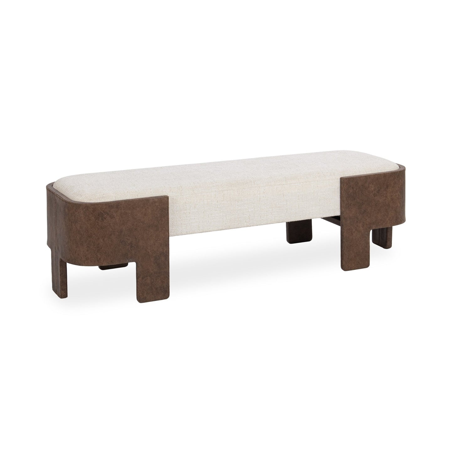 Oat Cream 100% Polyester Accent Benche Janya Accent Bench Collection