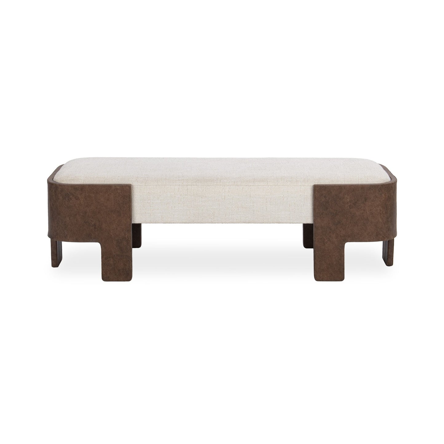 Oat Cream 100% Polyester Accent Benche Janya Accent Bench Collection