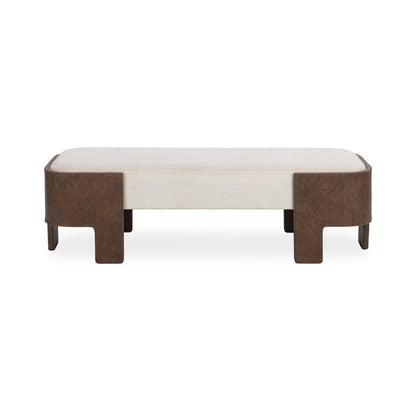 Oat Cream 100% Polyester Accent Benche Janya Accent Bench Collection