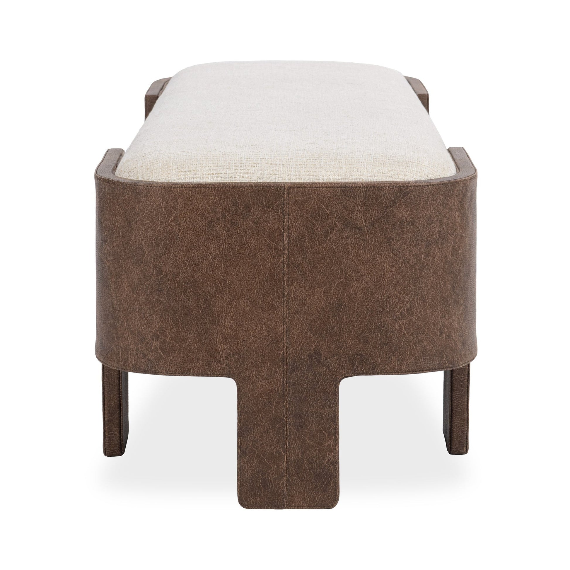 Oat Cream 100% Polyester Accent Benche Janya Accent Bench Collection