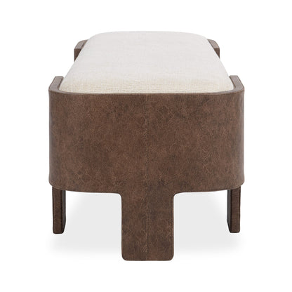 Oat Cream 100% Polyester Accent Benche Janya Accent Bench Collection