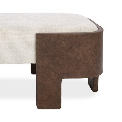 Oat Cream 100% Polyester Accent Benche Janya Accent Bench Collection