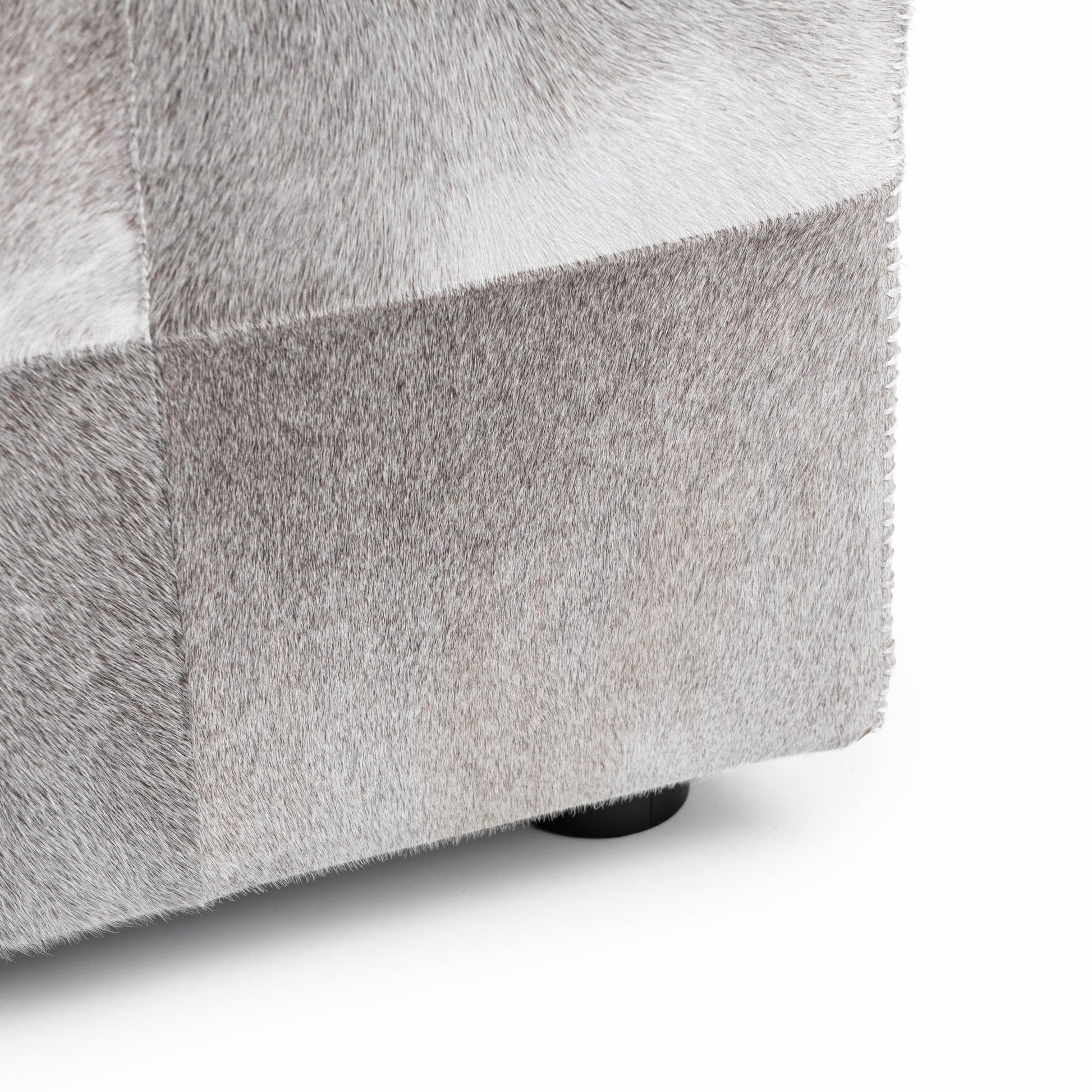 Sparrow Gray Hair on Hide Ottomans & Stool Landyn 18" Square Ottoman Collection