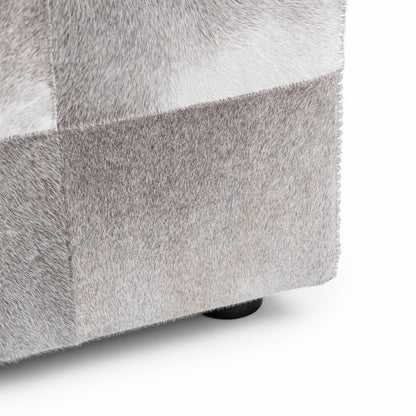 Sparrow Gray Hair on Hide Ottomans & Stool Landyn 18" Square Ottoman Collection