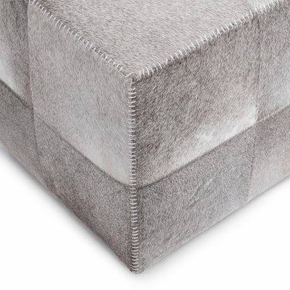 Sparrow Gray Hair on Hide Ottomans & Stool Landyn 18" Square Ottoman Collection
