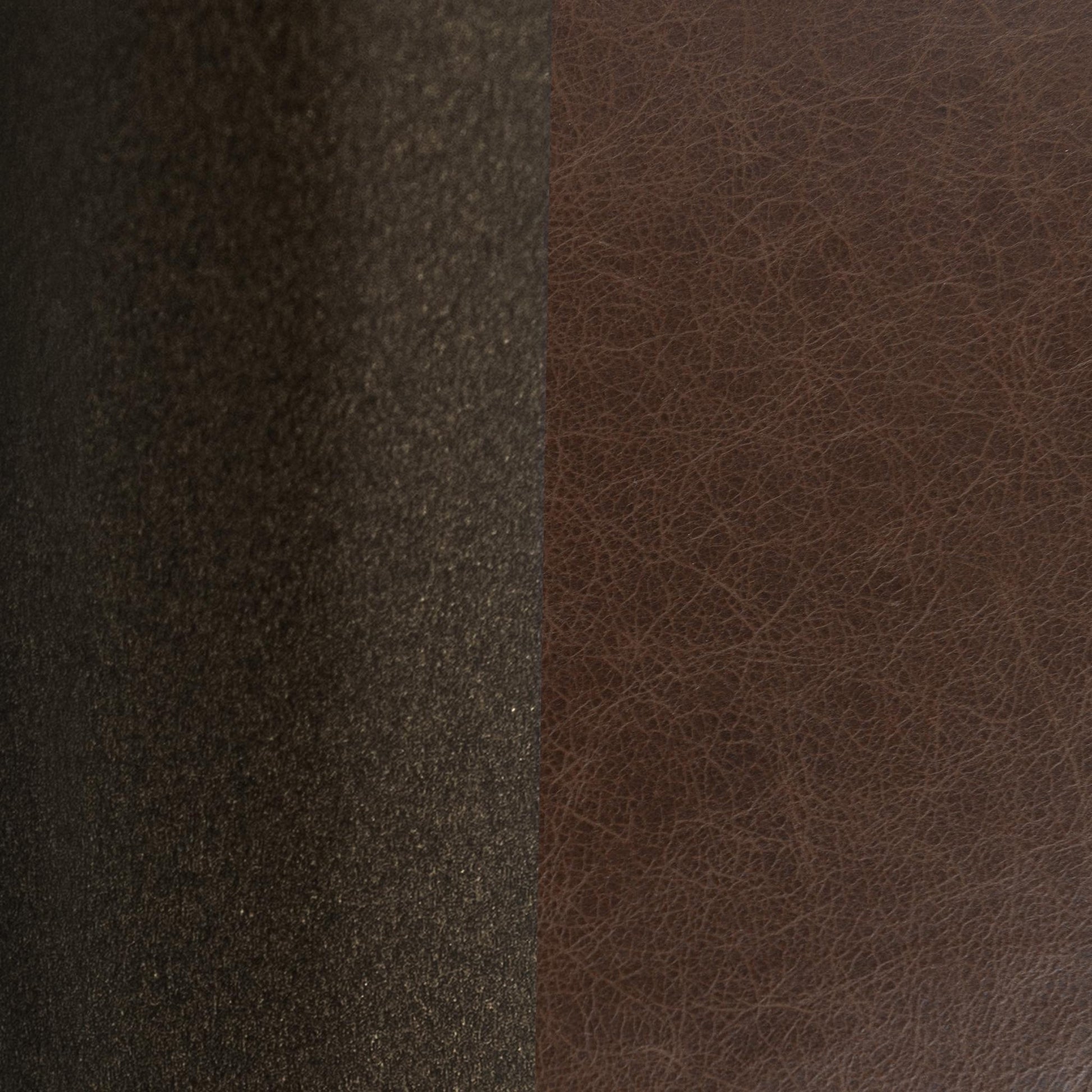 Cocoa Brown Top Grain Leather Ottomans & Stool Aimie Accent Stool Collection