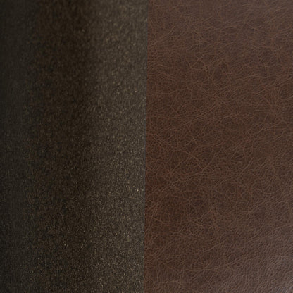 Cocoa Brown Top Grain Leather Ottomans & Stool Aimie Accent Stool Collection