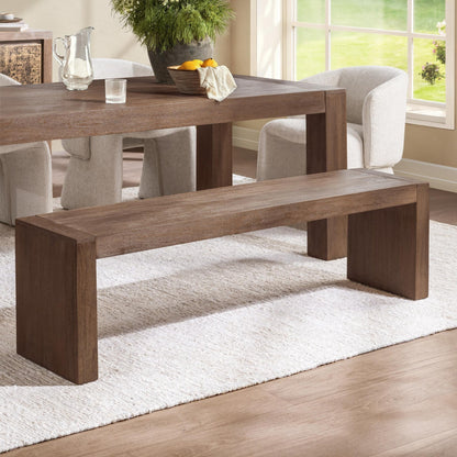 Toasted Chestnut Mango Wood Dining Benche Glendale 64" Dining Bench Collection
