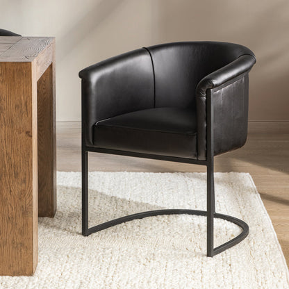 Midnight Raven Top Grain Leather Dining Chair Hester Dining Chair Collection