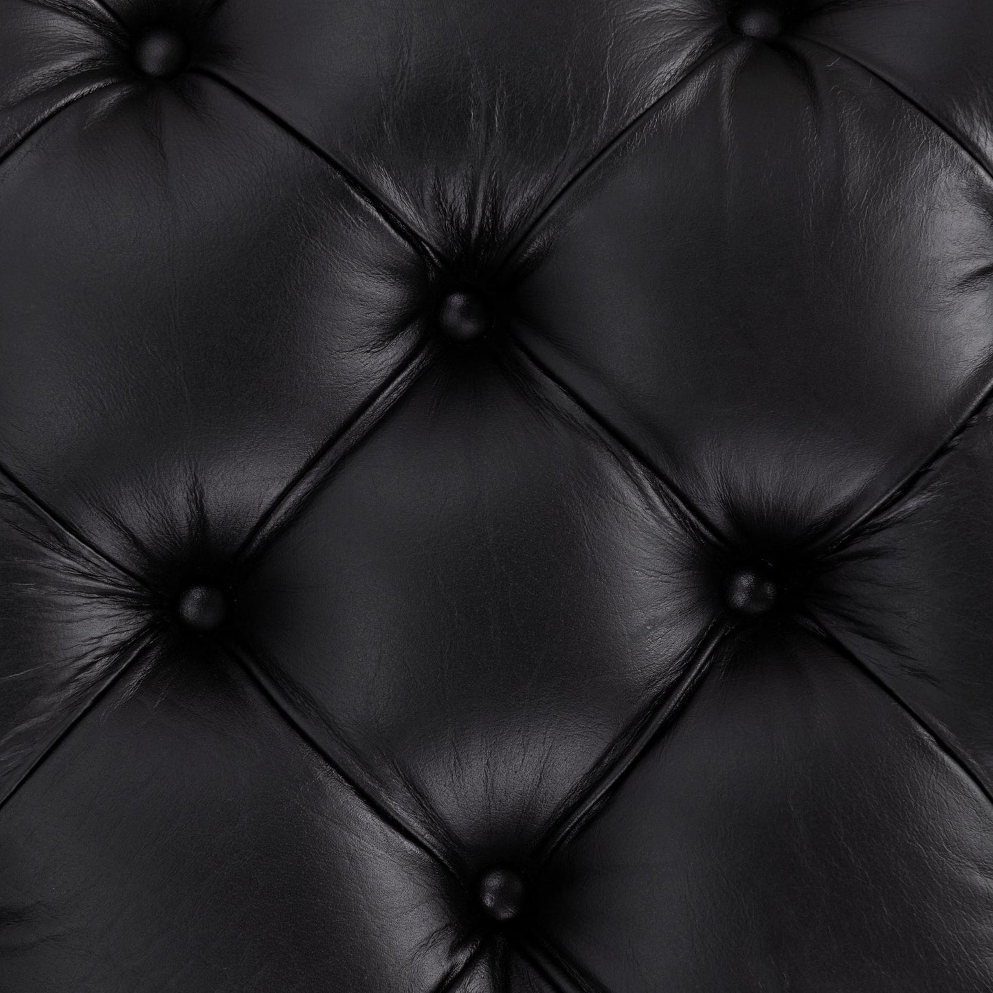 Midnight Raven Top Grain Leather Ottomans & Stool Briar 18" Square Ottoman Collection