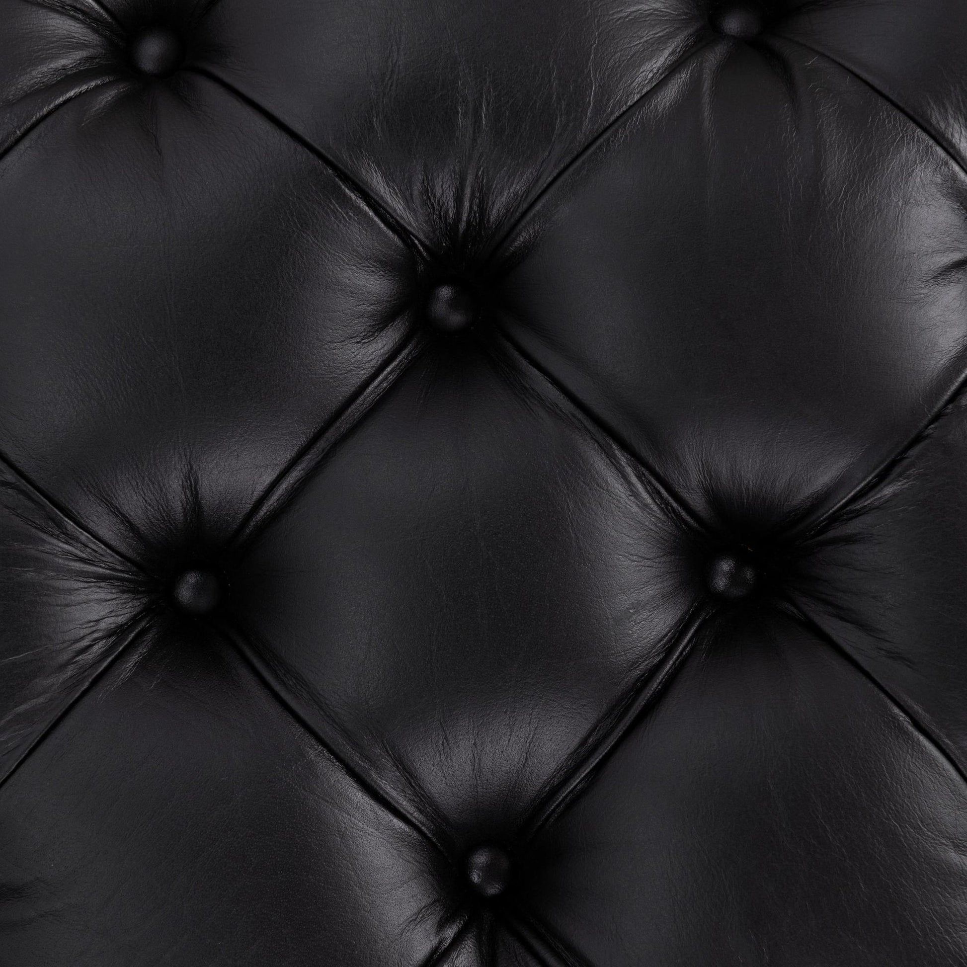 Midnight Raven Top Grain Leather Ottomans & Stool Briar 18" Square Ottoman Collection