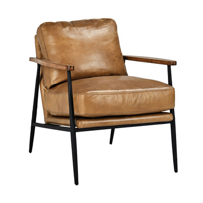 Adobe Tan Top Grain Leather Accent Chair Christopher Accent Chair Collection