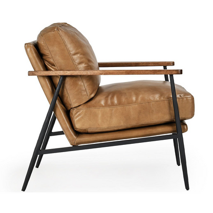Adobe Tan Top Grain Leather Accent Chair Christopher Accent Chair Collection