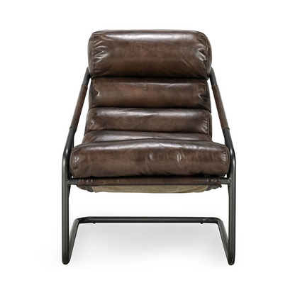 Truffle Brown Top Grain Leather Accent Chair Jackson Accent Chair Collection