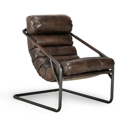 Truffle Brown Top Grain Leather Accent Chair Jackson Accent Chair Collection